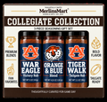 MerlinsMart Auburn 3-Flavor Gift Set: Orange & Blue Blend, War Eagle Victory Rub and Tiger Walk Tailgate Rub, officially licensed BBQ seasoning gift box