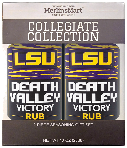 MerlinsMart Death Valley Victory Rub 2-count gift box, LSU officially licensed BBQ seasoning